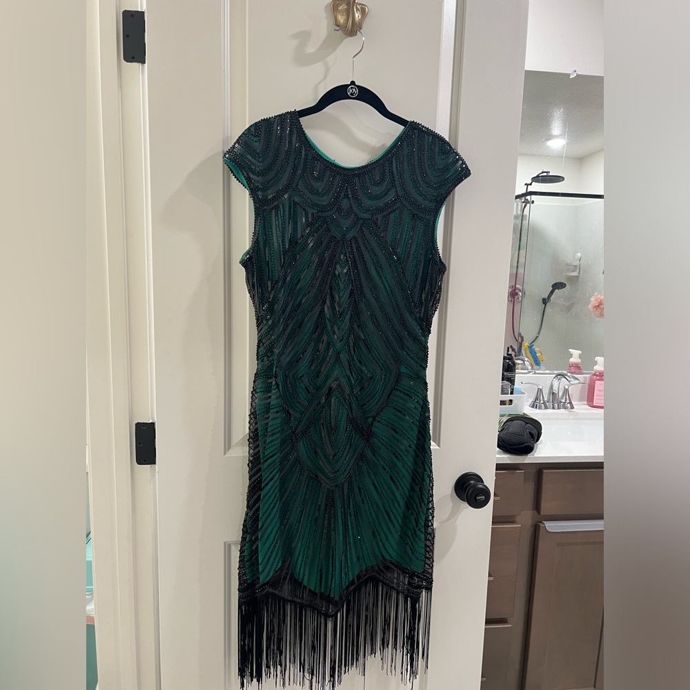 Flapper dress, fully beaded!